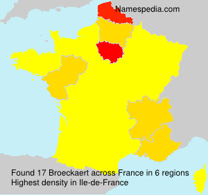 Surname Broeckaert in France Surname Broeckaert in France