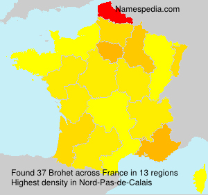 Surname Brohet in France Surname Brohet in France