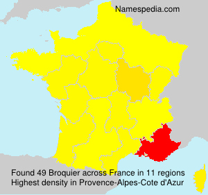 Surname Broquier in France Surname Broquier in France