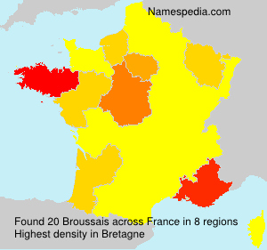 Surname Broussais in France Surname Broussais in France