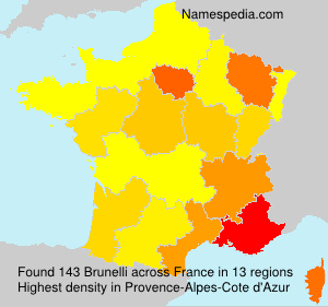 Surname Brunelli in France Surname Brunelli in France