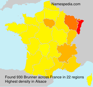 Surname Brunner in France Surname Brunner in France