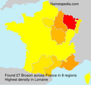 Surname Bruson in France Surname Bruson in France