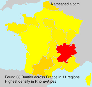Surname Buatier in France Surname Buatier in France