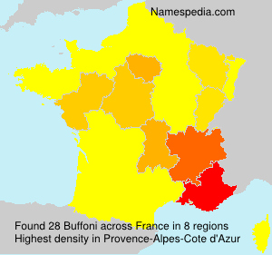 Surname Buffoni in France Surname Buffoni in France