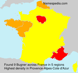 Surname Bugner in France Surname Bugner in France