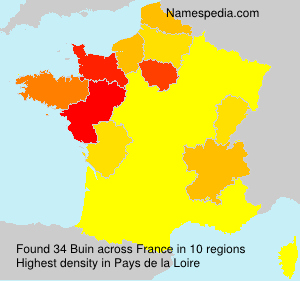 Surname Buin in France Surname Buin in France