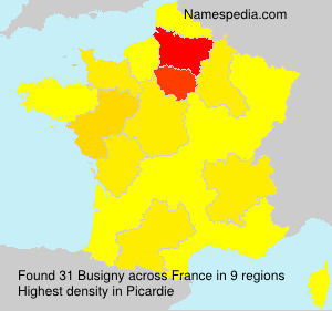Surname Busigny in France Surname Busigny in France