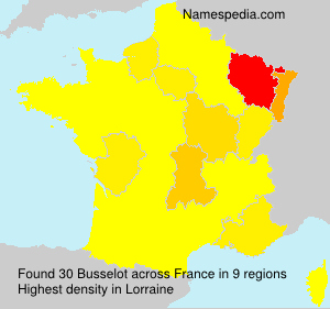 Surname Busselot in France Surname Busselot in France