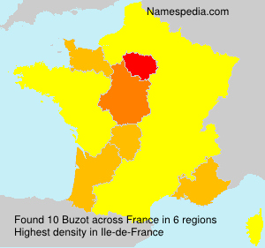Surname Buzot in France Surname Buzot in France