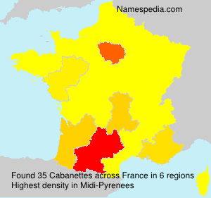 Surname Cabanettes in France Surname Cabanettes in France