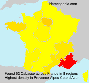 Surname Cabasse in France