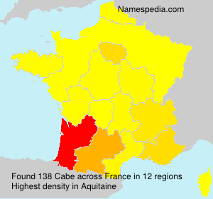 Surname Cabe in France Surname Cabe in France