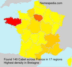 Surname Cabel in France Surname Cabel in France