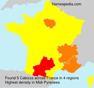 Surname Cabizza in France Surname Cabizza in France