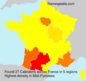 Surname Cabridens in France Surname Cabridens in France