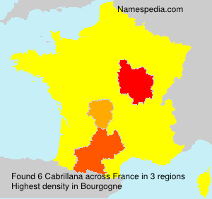 Surname Cabrillana in France Surname Cabrillana in France