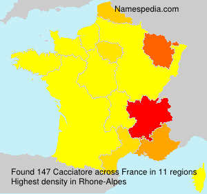 Surname Cacciatore in France Surname Cacciatore in France