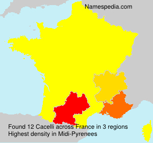 Surname Cacelli in France Surname Cacelli in France