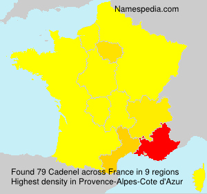 Surname Cadenel in France Surname Cadenel in France