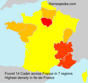 Surname Cader in France Surname Cader in France