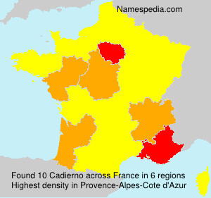 Surname Cadierno in France Surname Cadierno in France