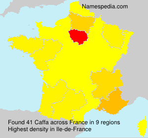 Surname Caffa in France Surname Caffa in France
