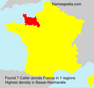 Surname Cafier in France Surname Cafier in France