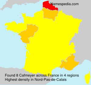 Surname Cafmeyer in France Surname Cafmeyer in France