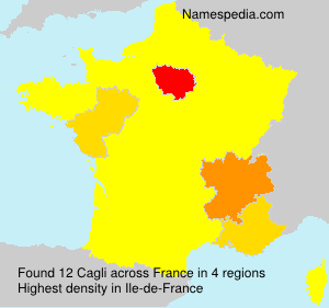 Surname Cagli in France