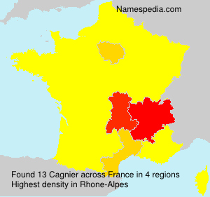 Surname Cagnier in France Surname Cagnier in France