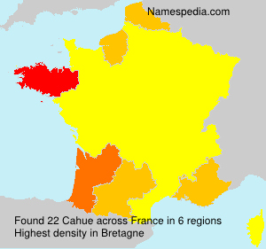 Surname Cahue in France Surname Cahue in France