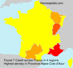 Surname Caielli in France Surname Caielli in France