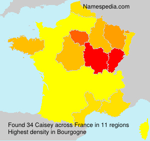 Surname Caisey in France