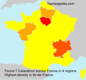 Surname Calandroni in France Surname Calandroni in France