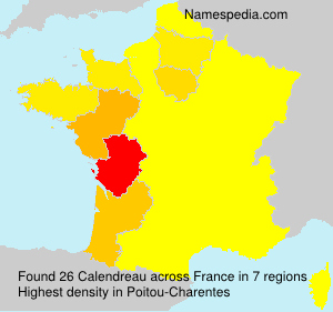 Surname Calendreau in France Surname Calendreau in France