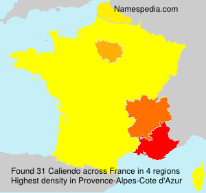 Surname Caliendo in France Surname Caliendo in France