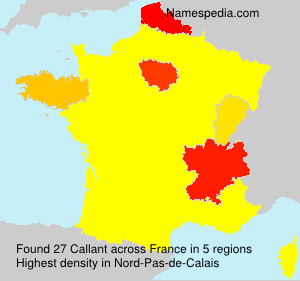 Surname Callant in France Surname Callant in France