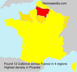 Surname Callence in France Surname Callence in France