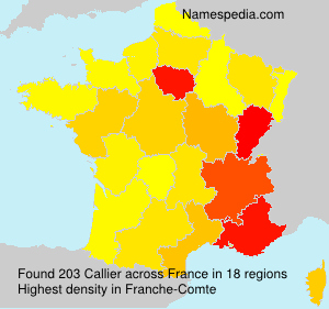 Surname Callier in France Surname Callier in France