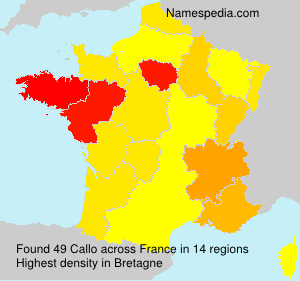 Surname Callo in France Surname Callo in France