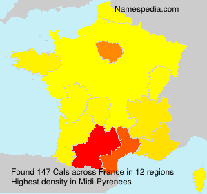 Surname Cals in France Surname Cals in France