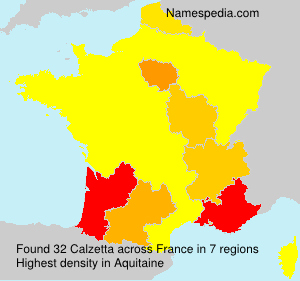Surname Calzetta in France Surname Calzetta in France