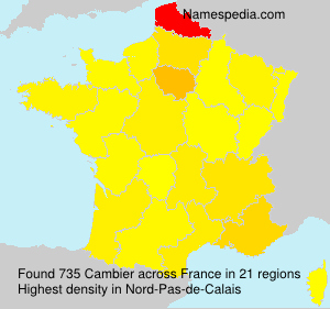 Surname Cambier in France Surname Cambier in France