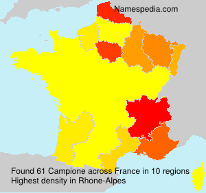 Surname Campione in France Surname Campione in France