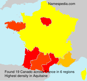 Surname Canado in France Surname Canado in France