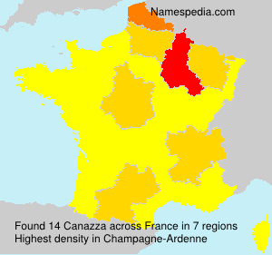Surname Canazza in France Surname Canazza in France