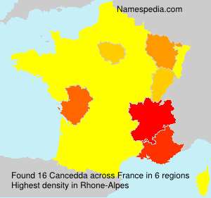 Surname Cancedda in France