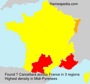 Surname Cancellara in France Surname Cancellara in France