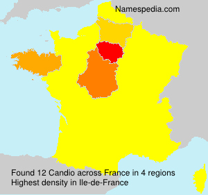 Surname Candio in France Surname Candio in France
